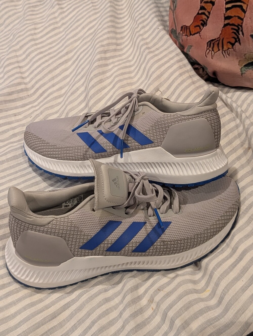 adidas Solar Blaze M Men's Running Shoes - Gray/Blue - Picture 7 of 9
